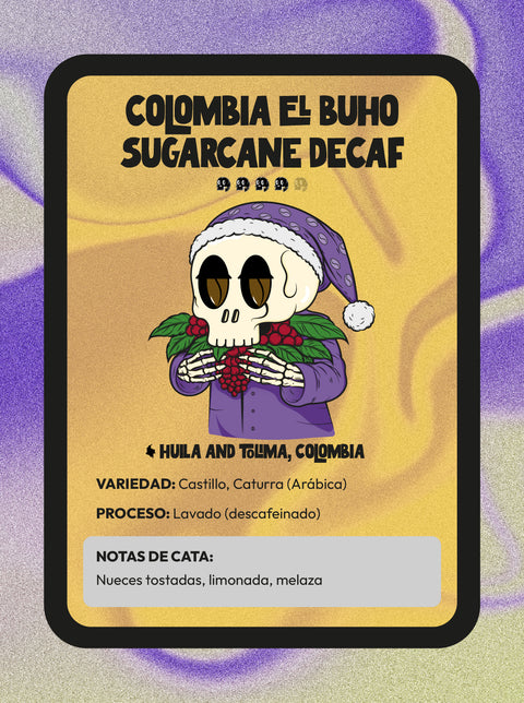 Colombia El Buho Sugarcane DECAF 250g